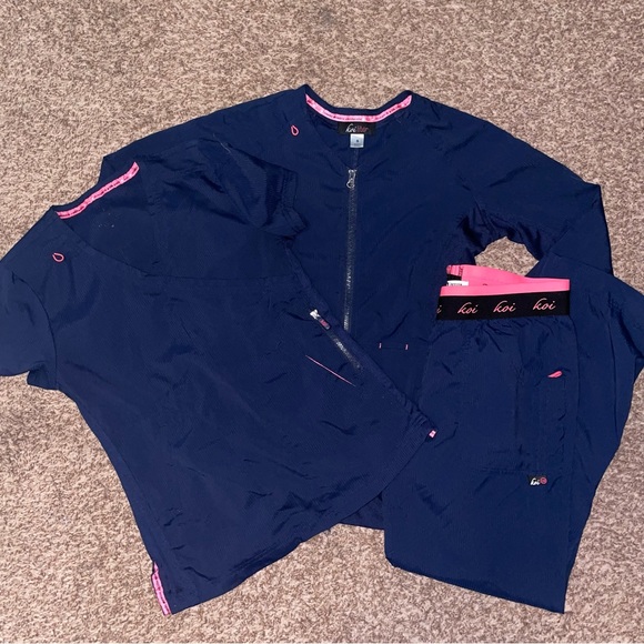 koi Tops Three Piece Koi Navy Scrub Set Poshmark